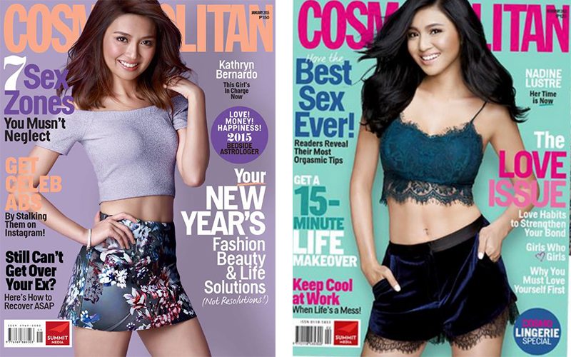 Kathryn Bernardo Nadine Lustre Cosmo Cosmopolitan cover girl KathNiel JaDine