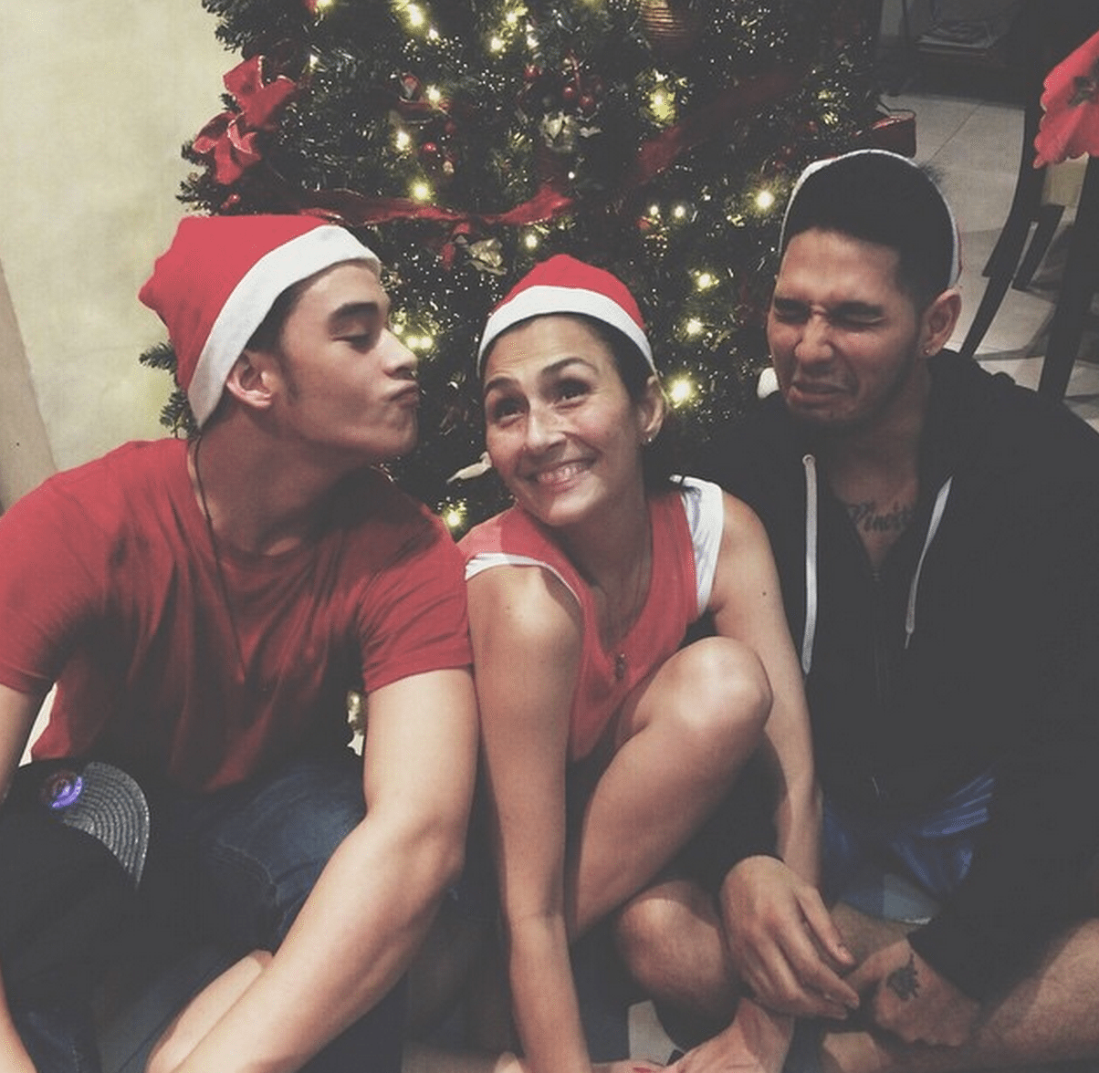 Diego with mom Teresa Loyzaga
