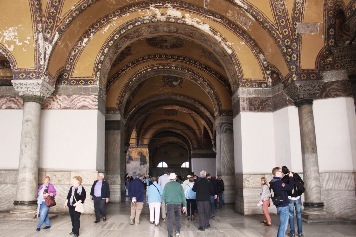 hagia sophia turkey inside walls ceilings