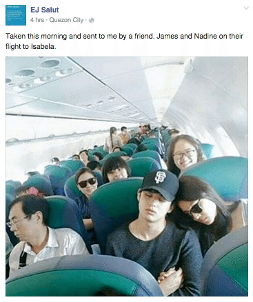 James Reid Nadine lustre Jadine OTWOL On the wings of Love Clark Leah Eric John Salut EJ Salut Picture Plane Isabela flight