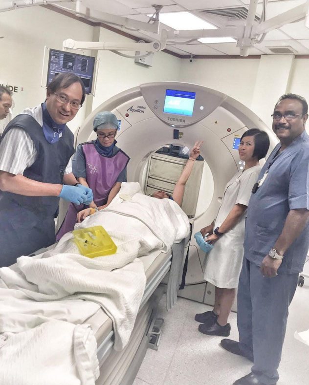 angel locsin operation in singapore neck operation