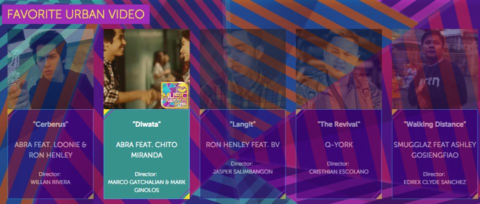 2016 Myx Music Awards Winners Favorite Urban Video Abra cerberus looney ron henley