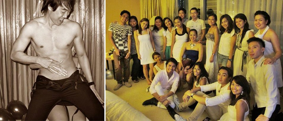 bachelorette party in conrad singapore with male singaporean stripper