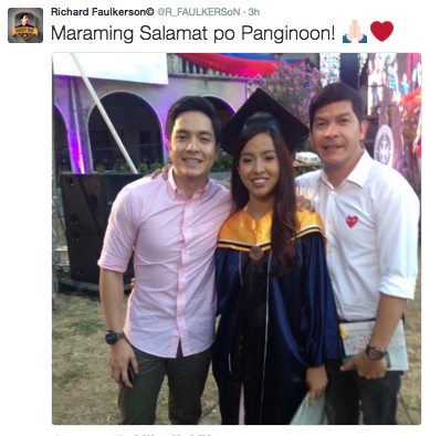 Alden Richards Riza Faulkerson Richard Faulkerson Sr. Daddy Bae Sister Bae College Graduation Colegio de San Juan de Letran 2