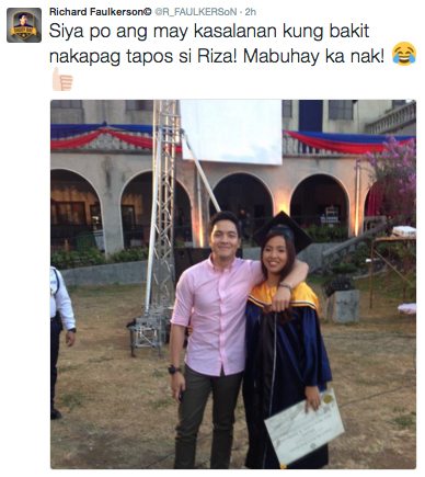 Alden Richards Riza Faulkerson Richard Faulkerson Sr. Daddy Bae Sister Bae College Graduation Colegio de San Juan de Letran