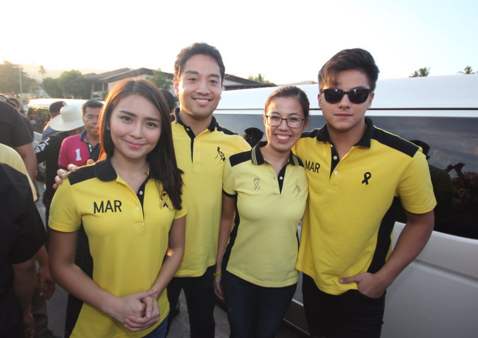 kathniel with tricia robredo and paolo roxas RoRo campaigns PaoCia love team