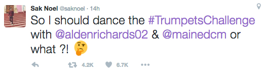 Alden Richards Maine Mendoza AlDub nation Sak Noel Trumpets Dance Challenge 3