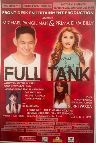 Michael Pangilinan Prima Diva Billy Full Tank Concert KZ tandingan
