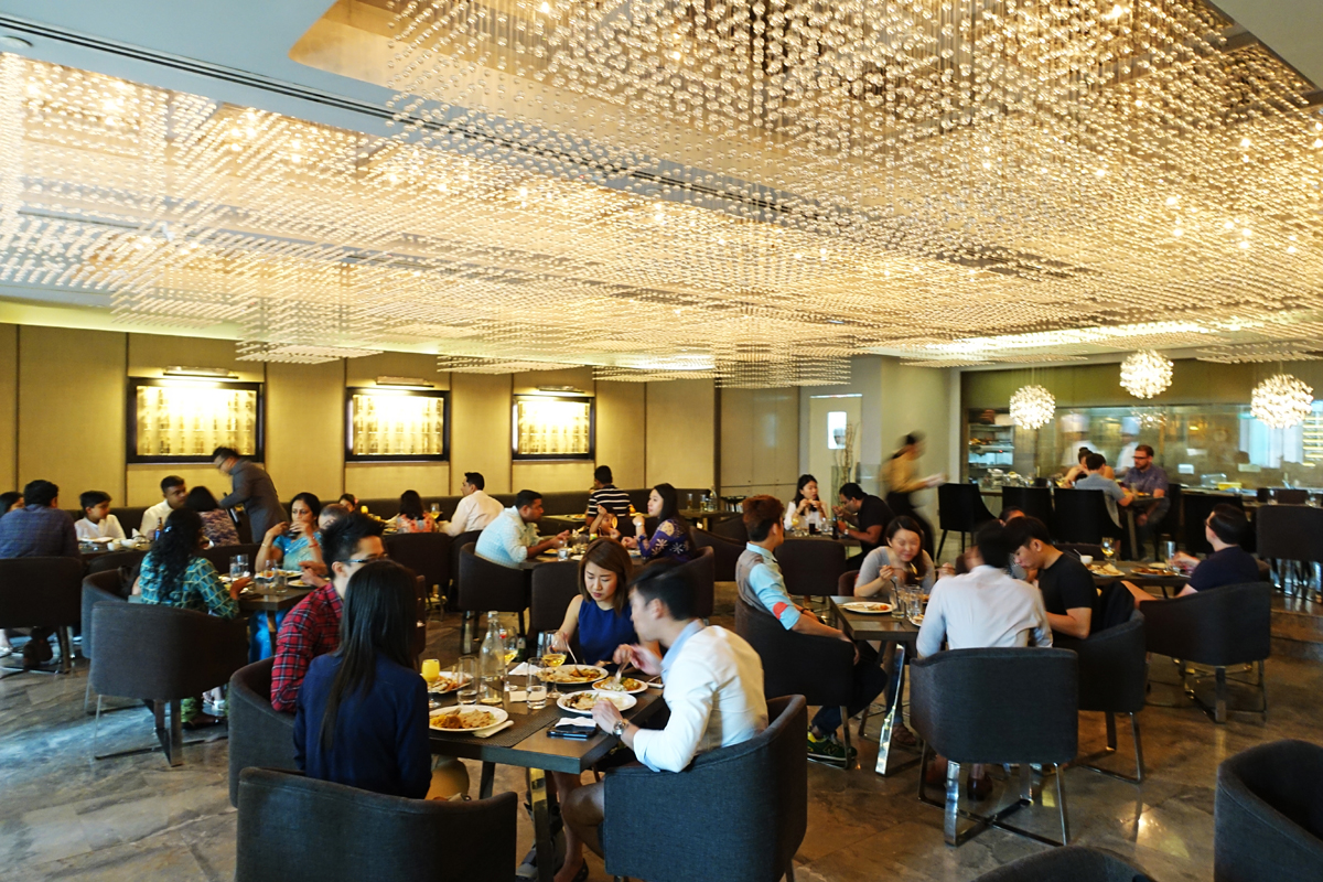 interiors of punjab grill indian restaurant marina bay sands chef bar lunch