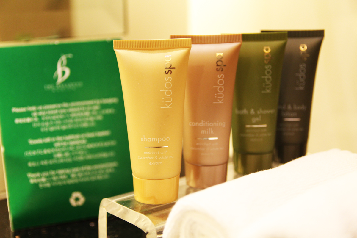 bellevue hotel manila toiletries in the bathroom