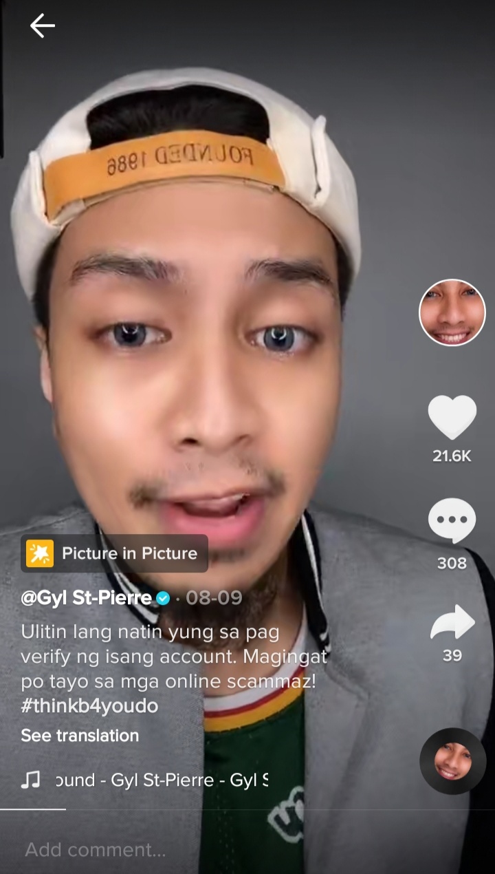 Gyl St-Pierre Tiktok screenshot